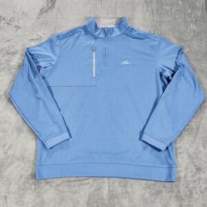 Peter Millar Pullover Mens Large Blue Perth Performance Quarter Zip Golf Stretch